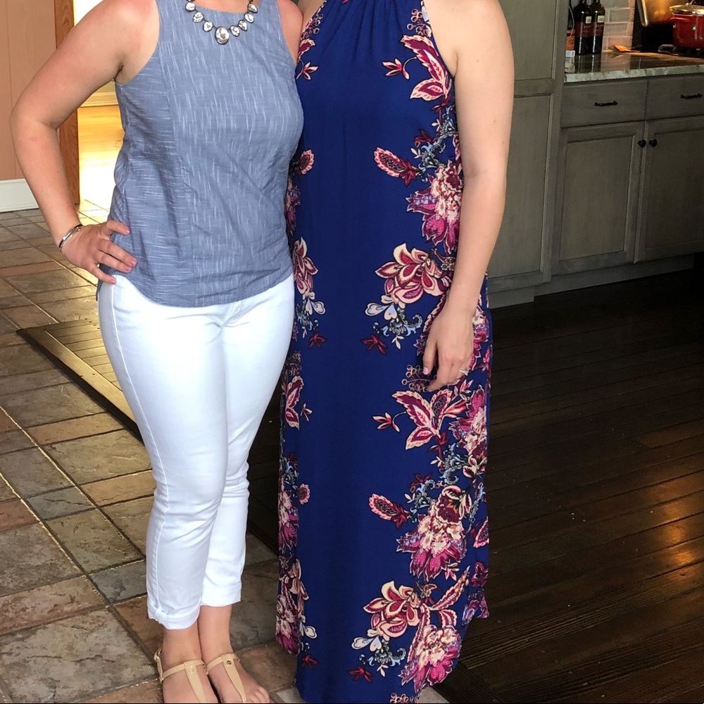 Blue floral maxi